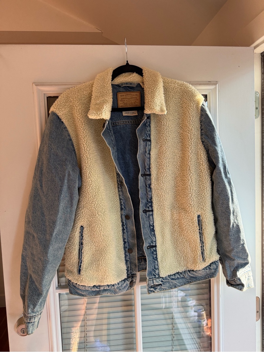 Levi's Cream Sherpa & Blue Denim Jacket